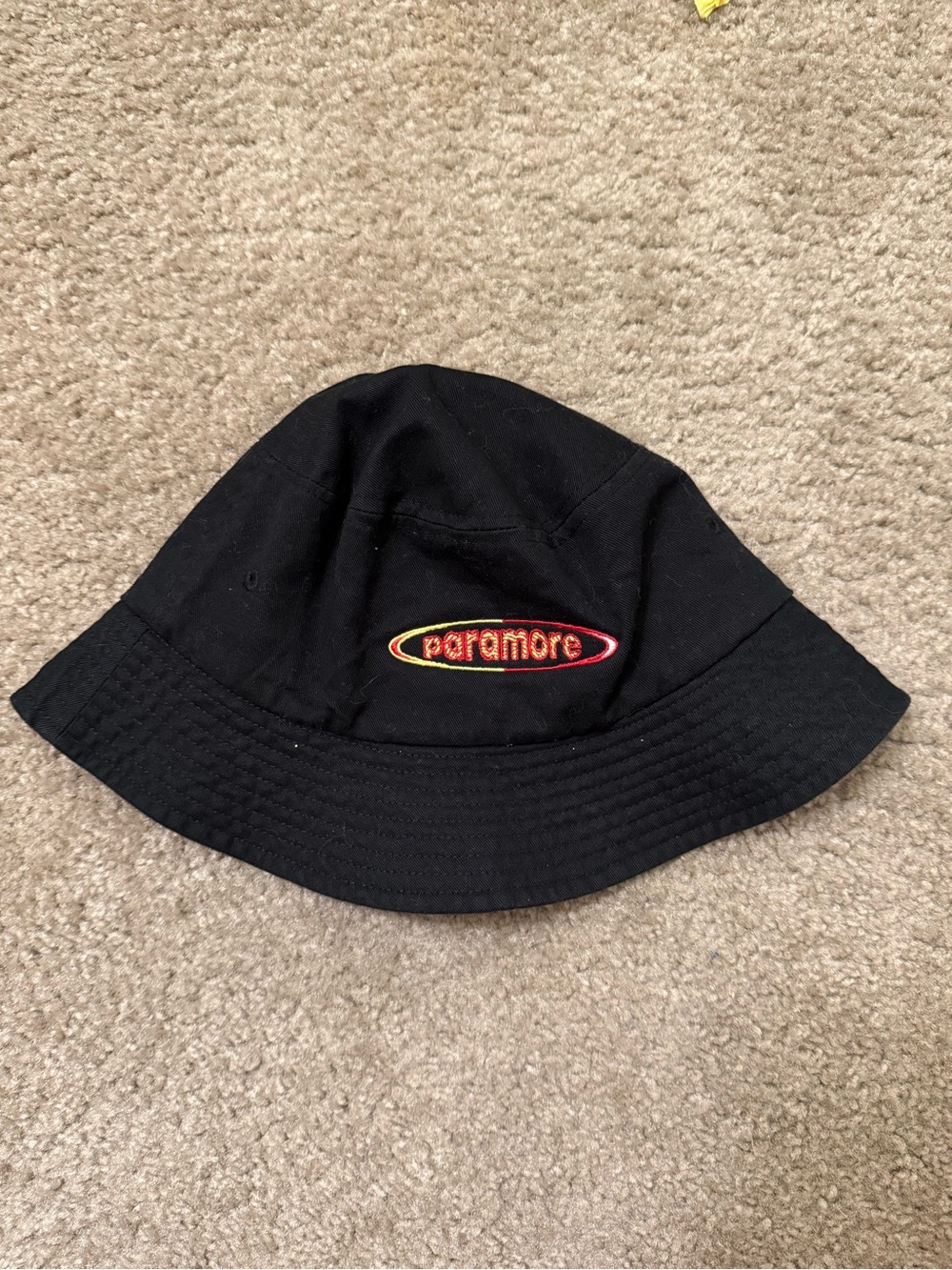 Paramore Black Bucket Hat with Small Red Logo